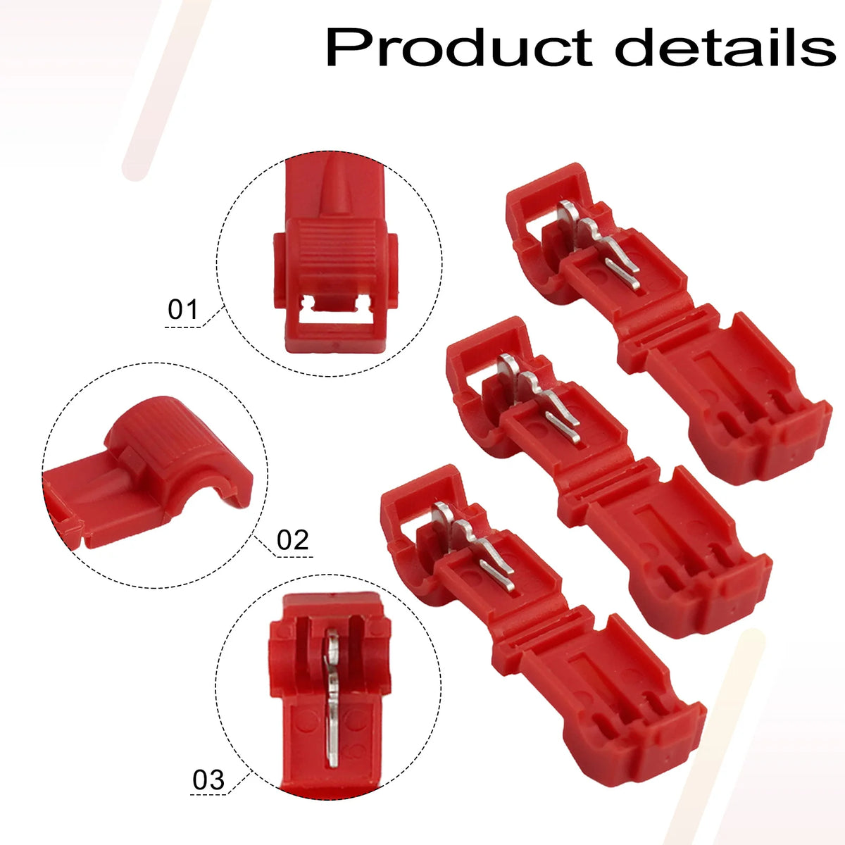 20pcs T-Shape Wire Terminal Blocks for Robotic Mowers | 22-18AWG Wire Terminal Blocks Babs