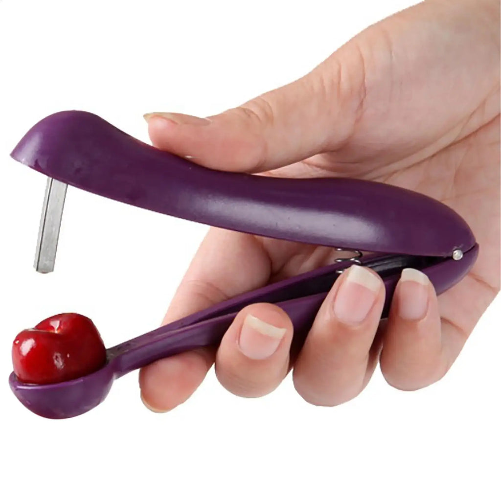 Cherry Pitter & Olive Corer Tool – One-Hand Kitchen Gadget Fruit Pitter Tool Babs