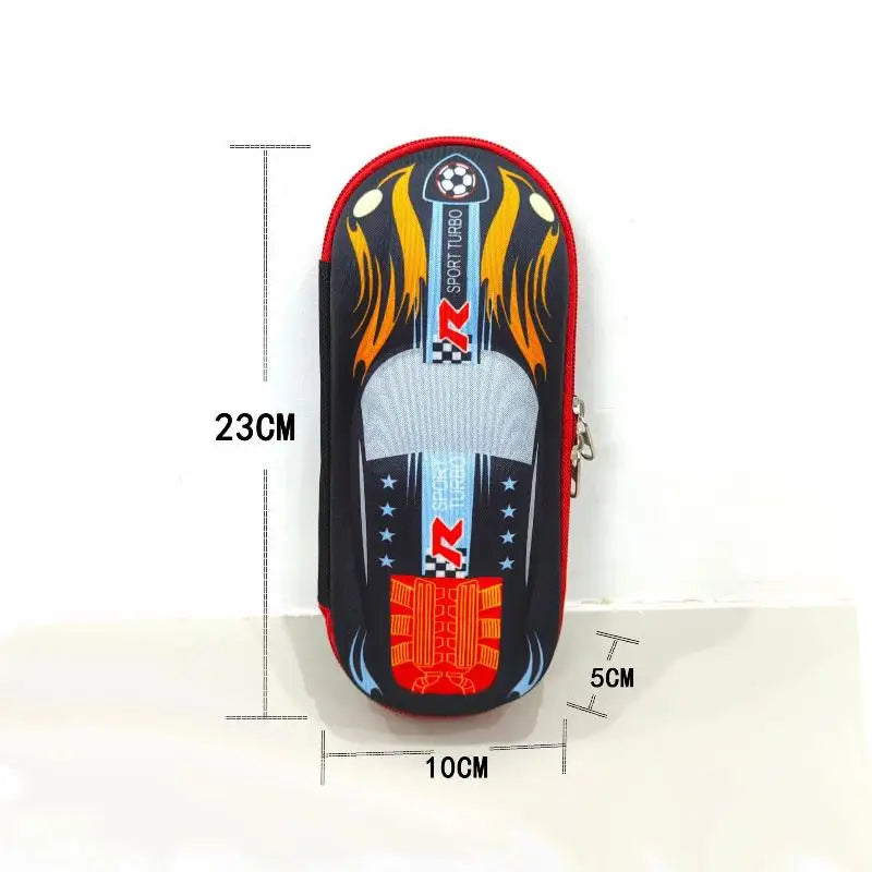 3D Racing Car EVA Pencil Case – Kids Cartoon Stationery Box Kids Pencil Case Babs