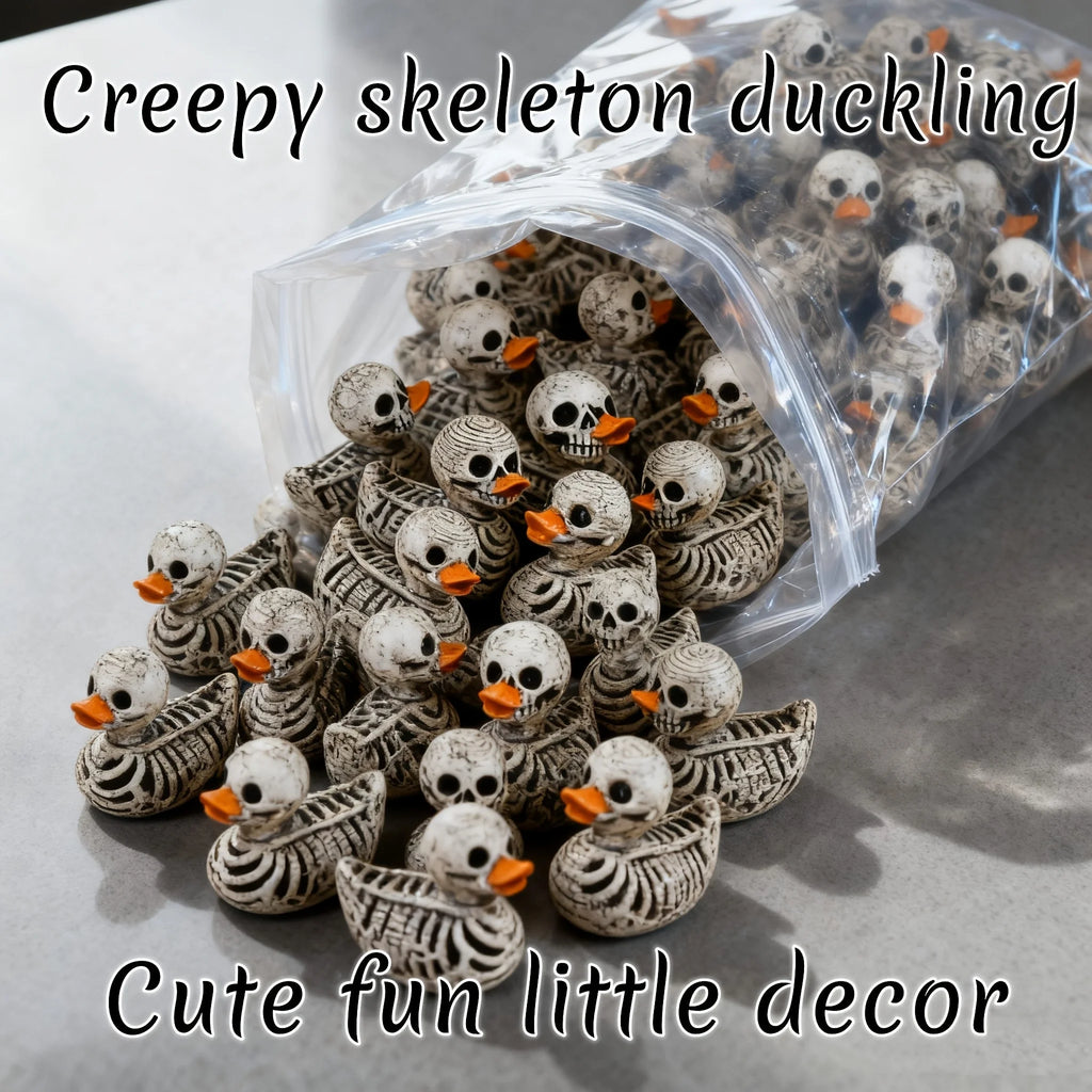 50-Piece Gothic Skull Duck Set – Halloween & Home Decor Gothic Decor Figurines Babs