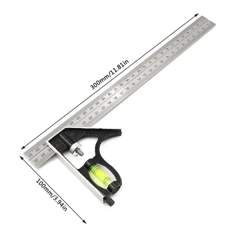 Woodworking Metal Frame Square & T Ruler Measuring Tool Set Woodworking Measuring Set Babs
