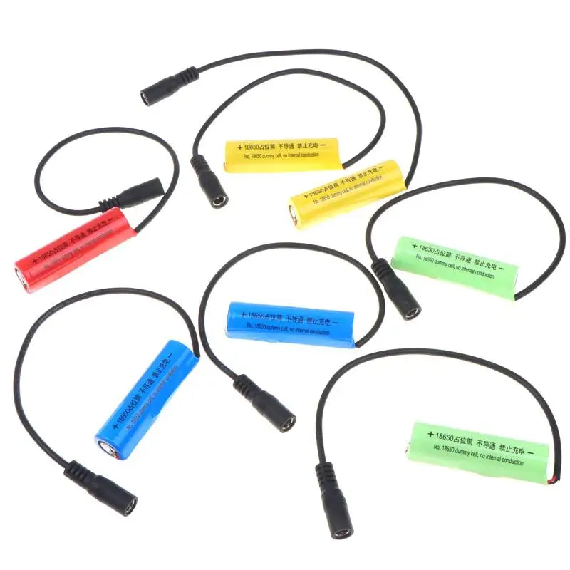HUXUAN 18650 Dummy Cell Battery Adapter – DC Power Cable Battery Dummy Adapter Babs