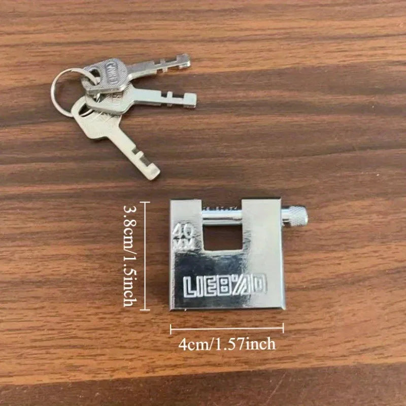 Anti-Rust 40mm Rectangular Padlock with 3 Keys – Iron Security Lock Security Padlock Babs
