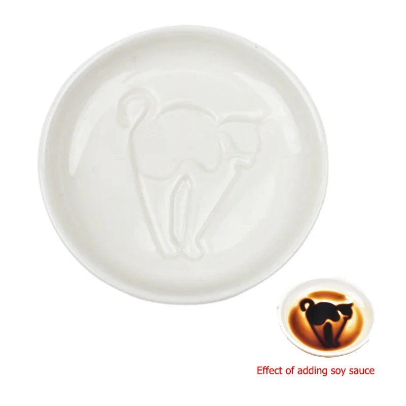 Japanese Cat Ceramic Soy Sauce Dipping Dish – Mini Bowl Ceramic Dipping Dish Babs Standing cat 1 8.8 x 2cm