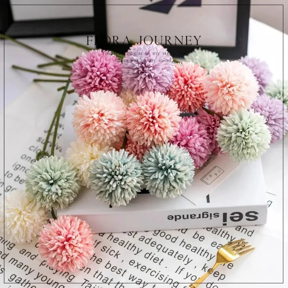Artificial Dandelion & Hyacinth Bouquet – 3/5Pcs Silk Flowers Artificial Flower Bouquet Babs