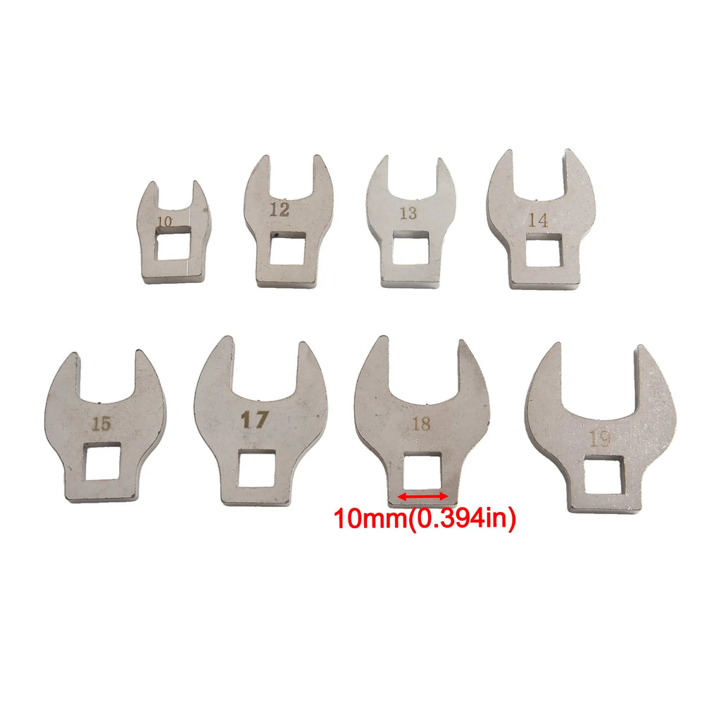 8-Pc 3/8" Drive Crowfoot Wrench Set 10–19mm Metric Crowfoot Wrench Set Babs
