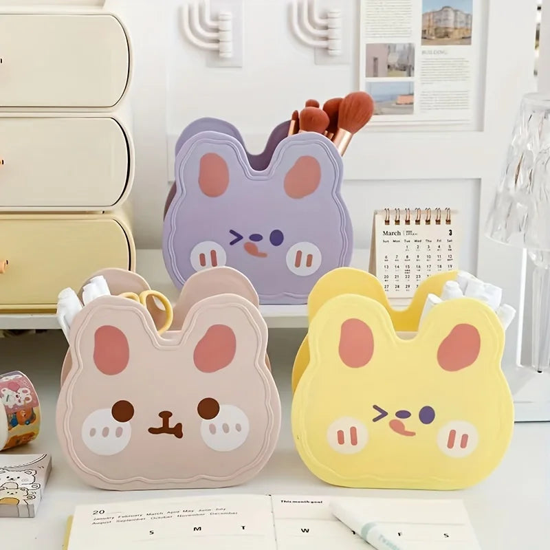 Cute Rabbit Desktop Storage Box – Cosmetics & Pen Holder Desktop Organizer Babs