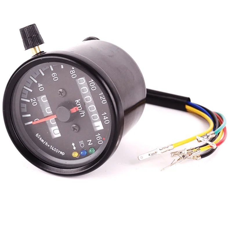 Universal Motorcycle Speedometer Odometer 12V Dual Speed Meter LED Motorcycle Speedometer Babs