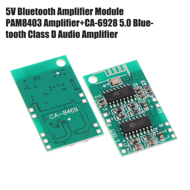 5V Bluetooth Audio Amplifier Module PAM8403 BT 5.0 – 8469 Bluetooth Amplifier Module Babs