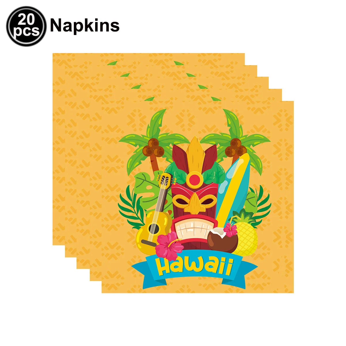 Hawaiian Party Supplies – Tableware, Banner & Photo Props Party Decoration Set Babs MINT GREEN