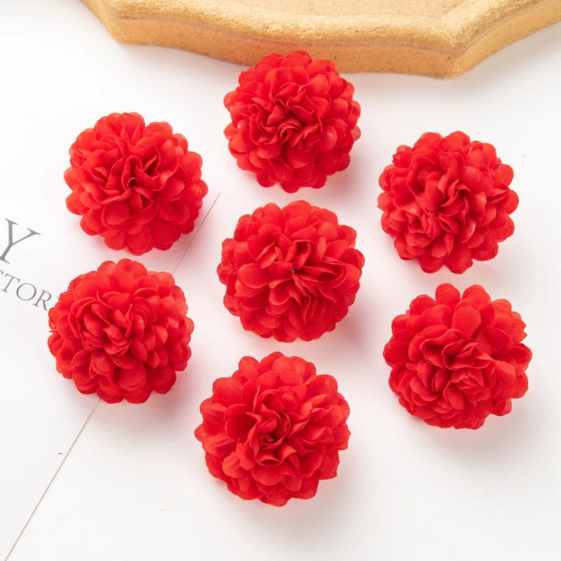50Pcs Artificial Silk Hydrangea Flowers – Wedding & Home Decor Artificial Flower Heads Babs color 4