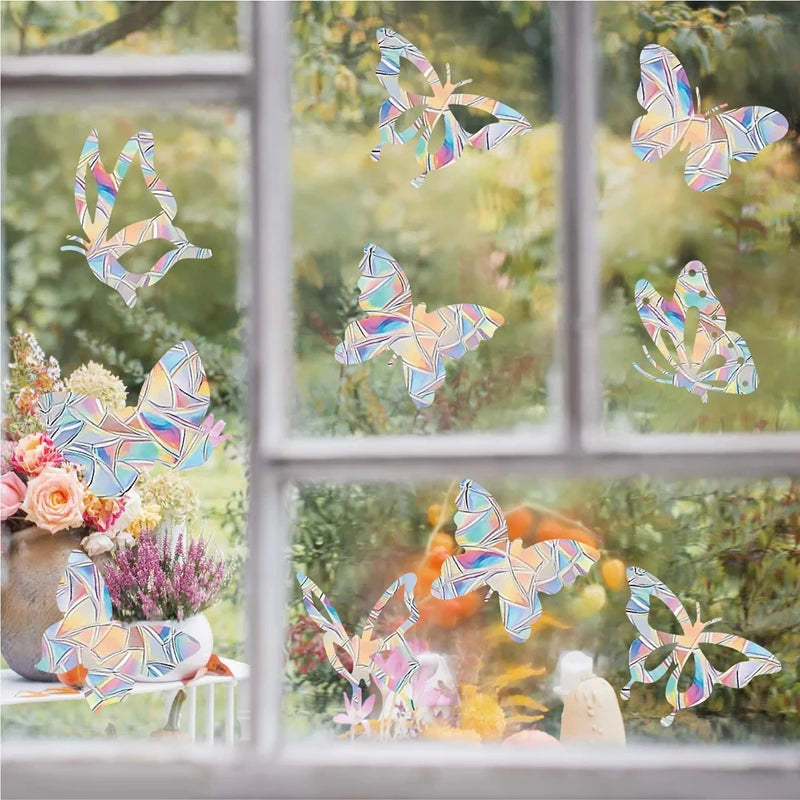 Butterfly Mushroom Sun Catcher Window Sticker | Rainbow Prism Window Sun Catcher Sticker Babs
