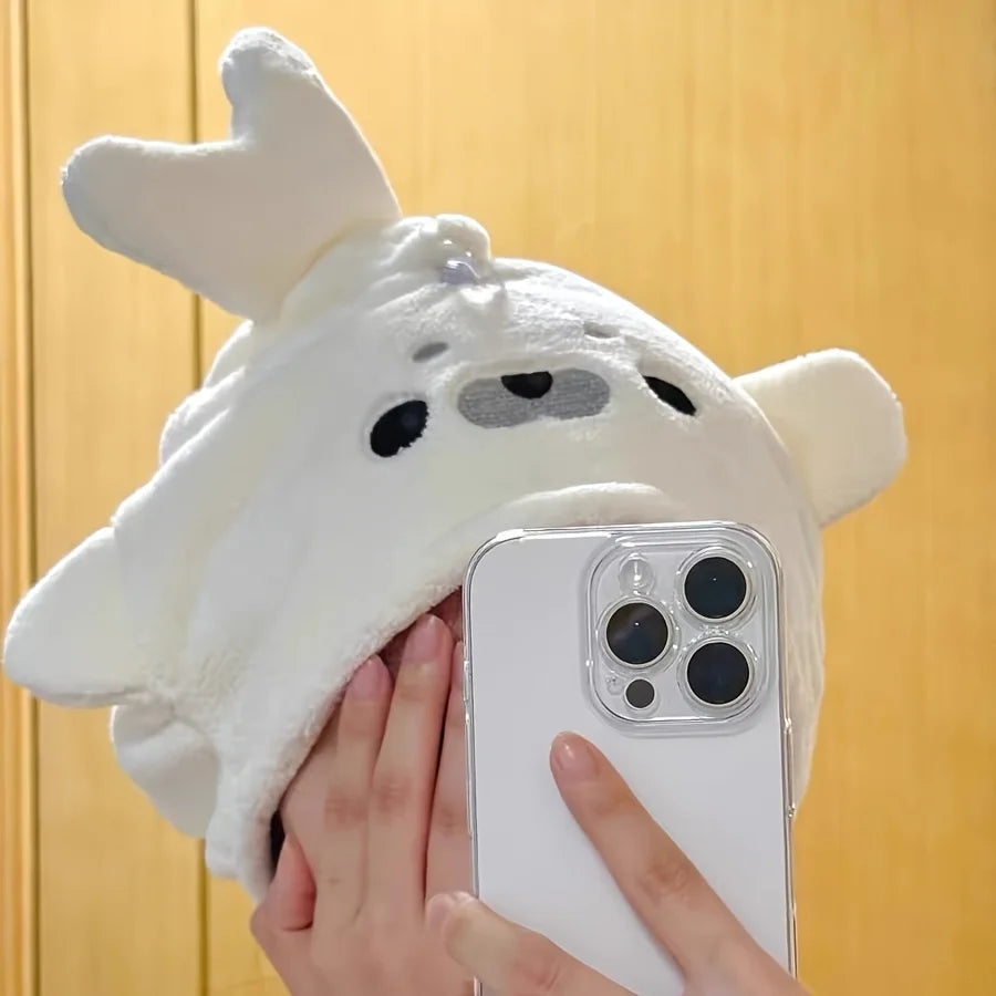 Cartoon Seal Microfiber Hair Towel Wrap & Cleaning Cloth Set Microfiber Hair Wrap Babs