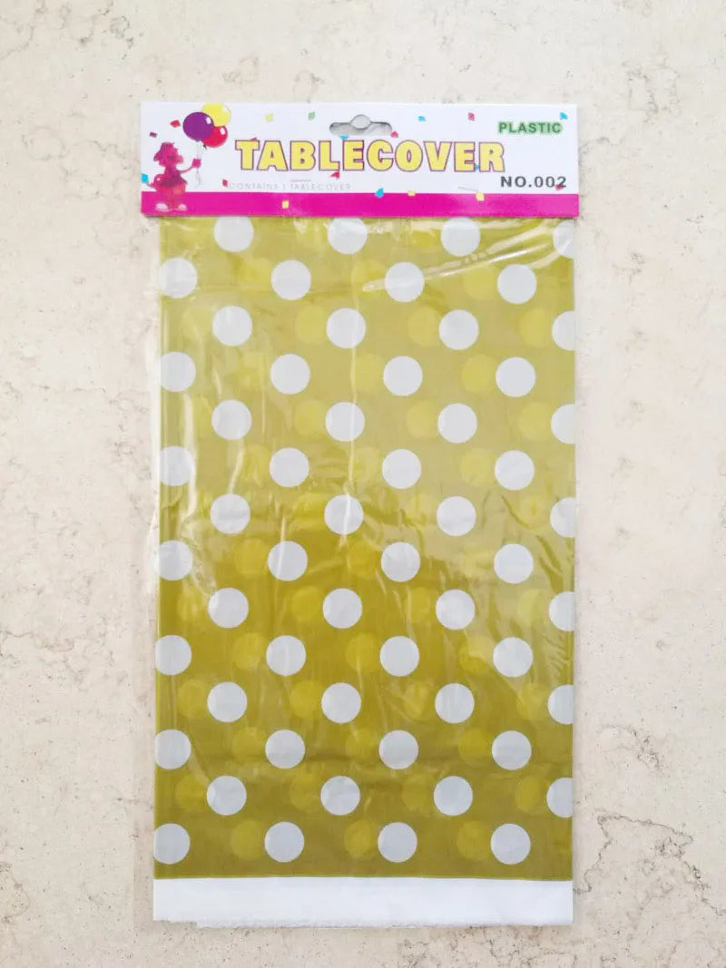 20pcs Festive Dot Disposable Tablecloths 180x108cm Party Covers Disposable Tablecloth Babs gold