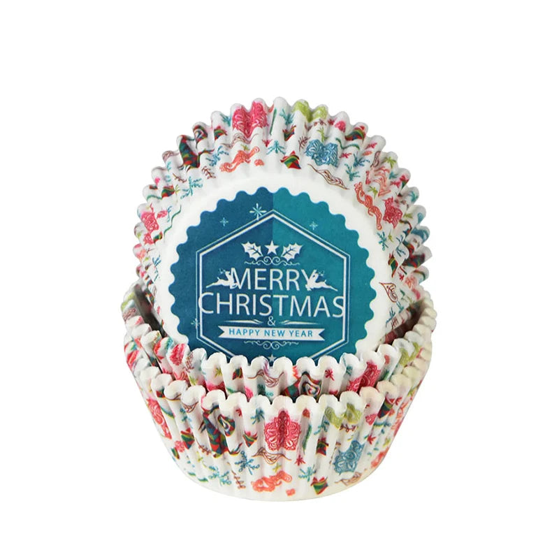 100Pcs Christmas Cupcake Liners – Festive Muffin Baking Cups Cupcake Liners Babs