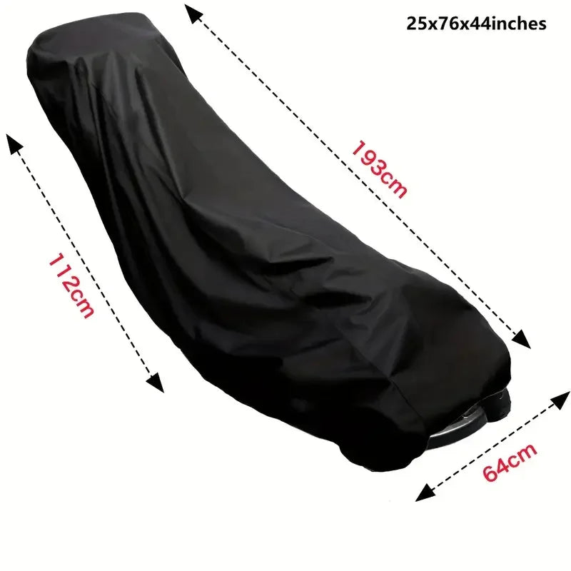Heavy Duty Lawn Mower Cover – 210D Oxford Cloth Outdoor Lawn Mower Cover Babs black 193x112x64cm