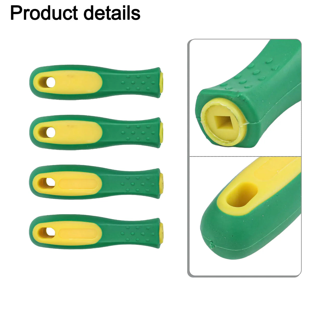 4Pcs Rubber File Handles 110mm – Round & Rectangular Replacement File Handle Set Babs