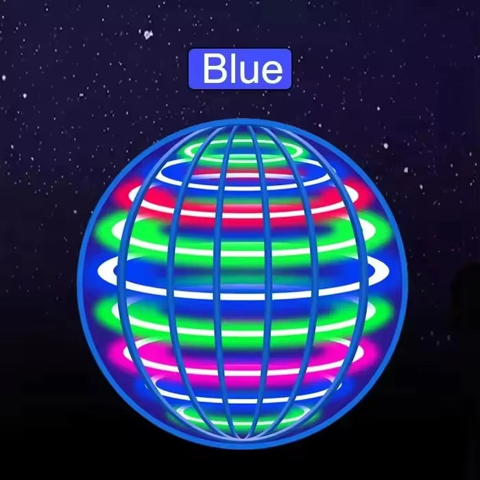 Magic UFO Flying Ball LED Spinning Outdoor Toy – Fun Gift LED Flying Spinner Toy Babs Blue
