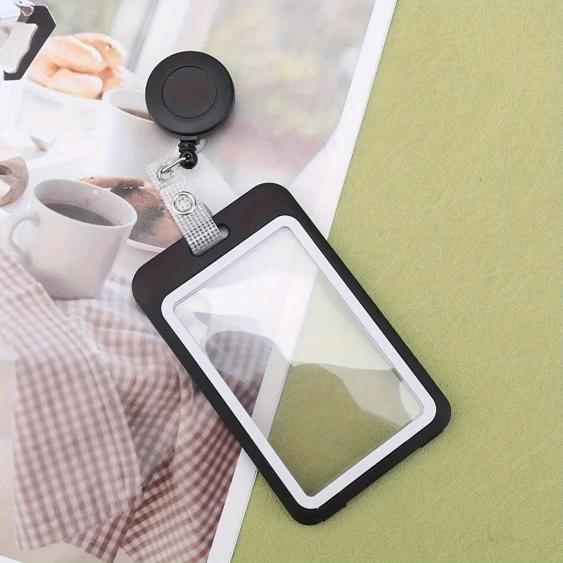 Retractable Card Sleeve – ID Badge & Bus Card Holder Badge Reel Holder Babs