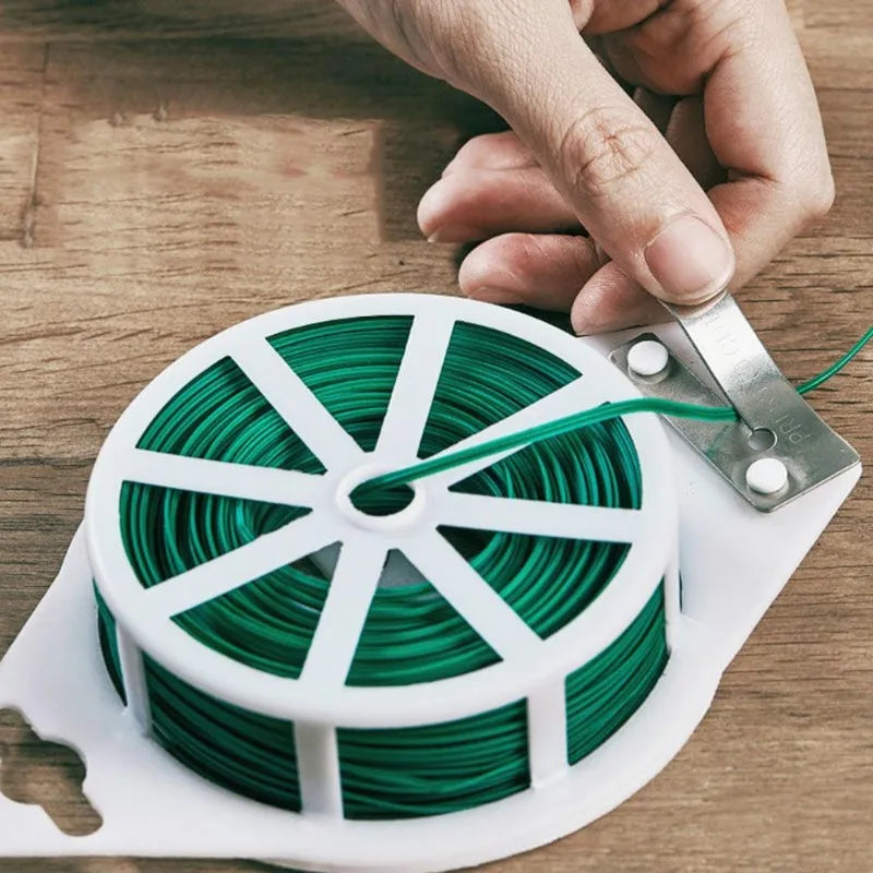 Green Garden Wire Ties Roll – Plant Support Straps 20–100M Garden Wire Ties Babs