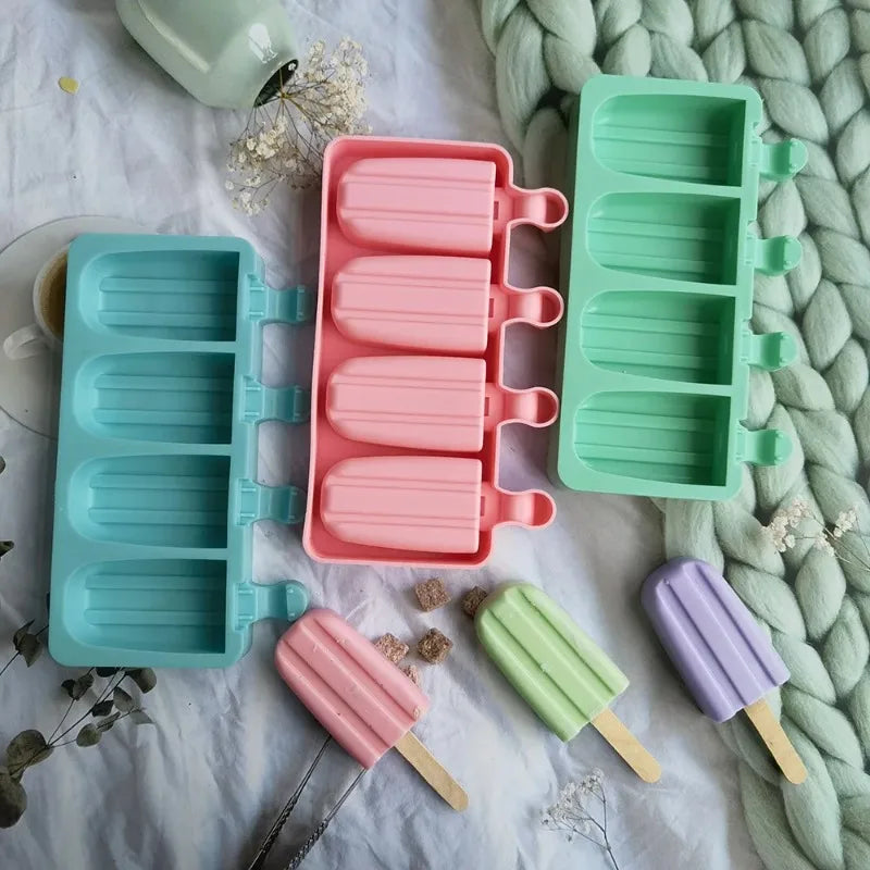Classic Striped Silicone Popsicle Molds | Homemade Ice Cream Popsicle Mold Babs