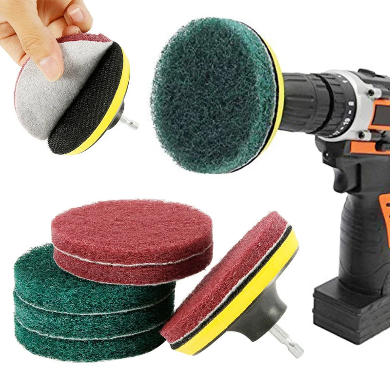 4-Inch Drill Power Brush Tile Scrubber Scouring Pads Kit Drill Scrubber Kit Babs