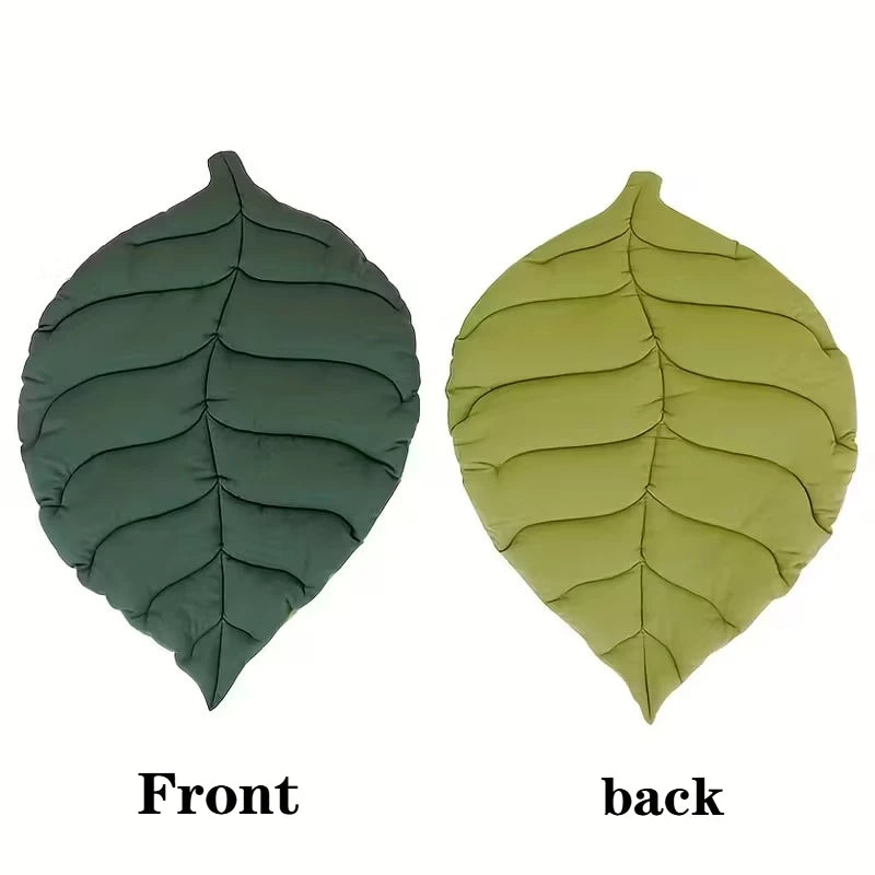 Leaf-Shaped Pet Bed Mat – Soft, Washable & Non-Slip for Cats & Dogs Pet Bed Mat Babs Green-1PC