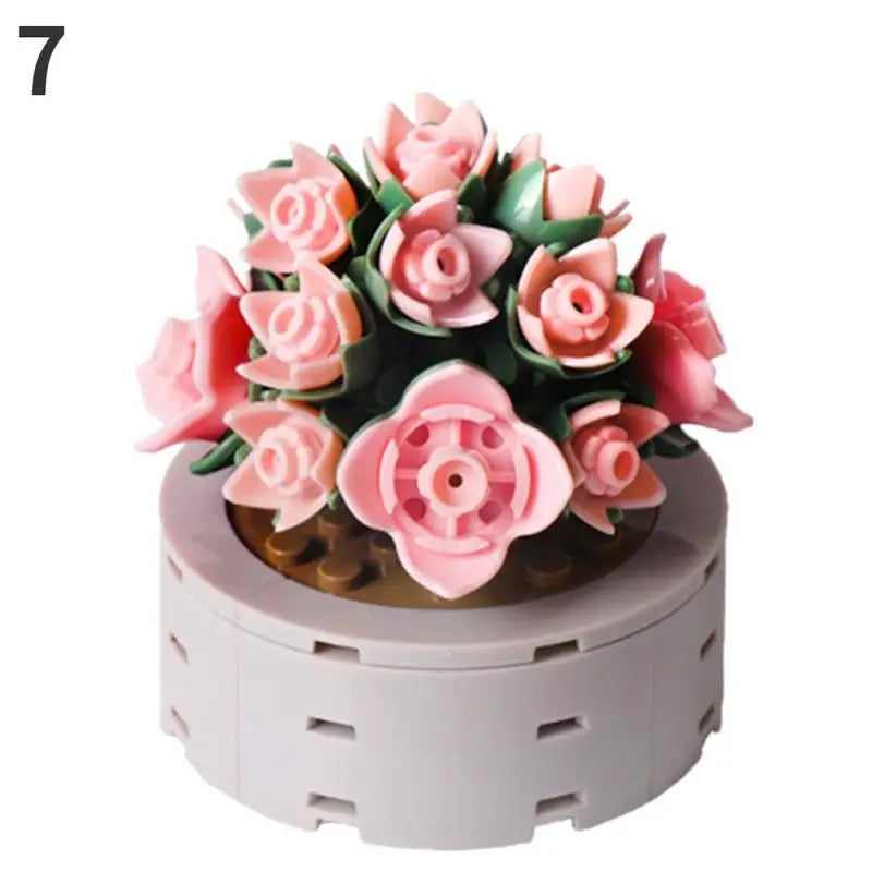 Bonsai Flower Building Blocks Set – DIY Potted Plant Model Kit Building Block Set Babs 7
