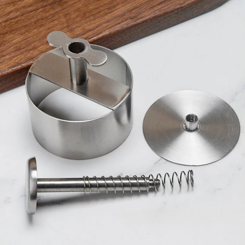 Stainless Steel Burger Patty Press & Rice Ball Mold Burger Patty Press Babs