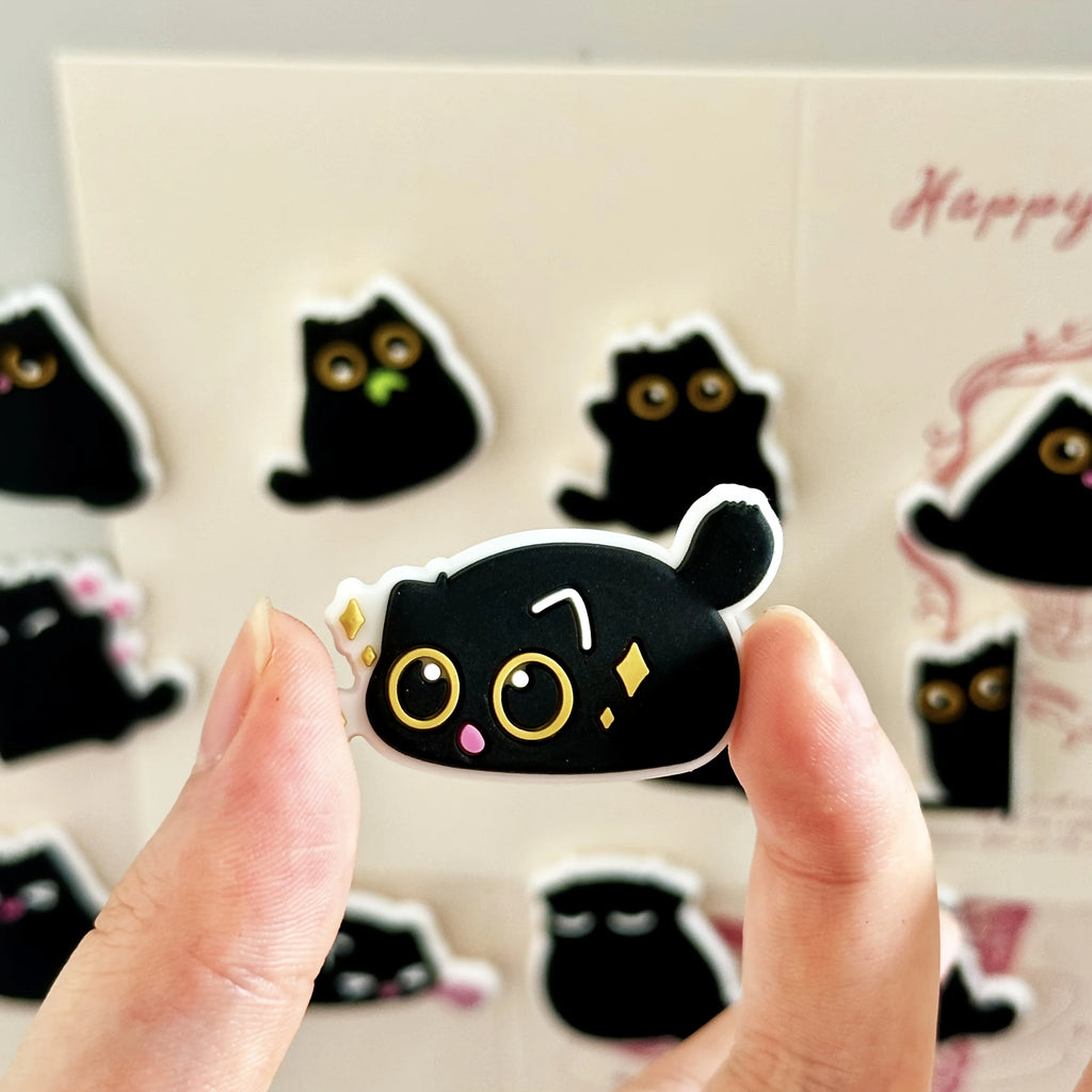 6Pcs Funny Cat Fridge Magnets – Cute Home & Kitchen Décor Decorative Fridge Magnets Babs