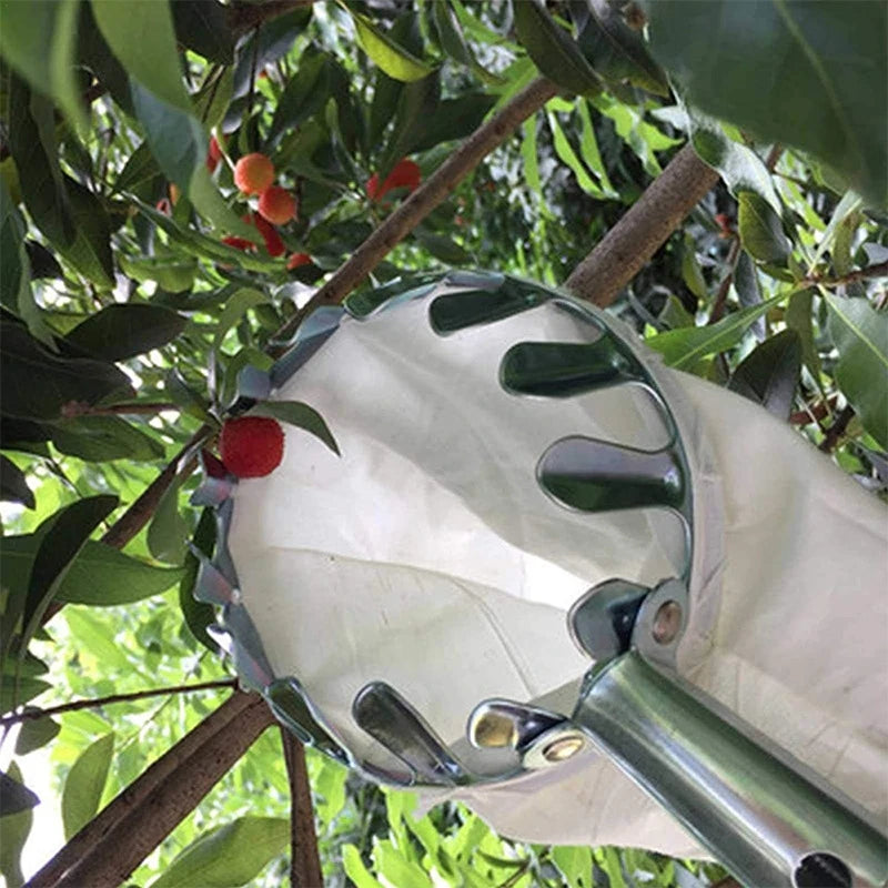Metal Fruit Picker with Cotton Pouch | Apple, Peach, Pear Fruit Picker Tool Babs