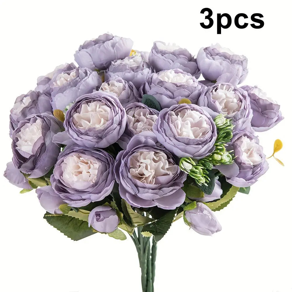 Silk Peony Rose Artificial Bouquet – Wedding & Home Décor Artificial Flower Bouquet Babs