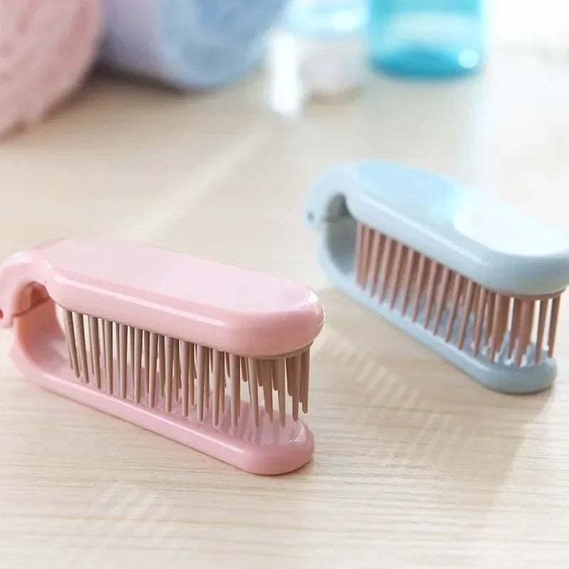 Babs Mini Folding Air Cushion Hair Brush – Anti-Static, Portable Folding Hair Brush Babs