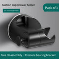 No-Drill Shower Head Bracket | Adjustable Suction Cup Shower Head Bracket Babs black