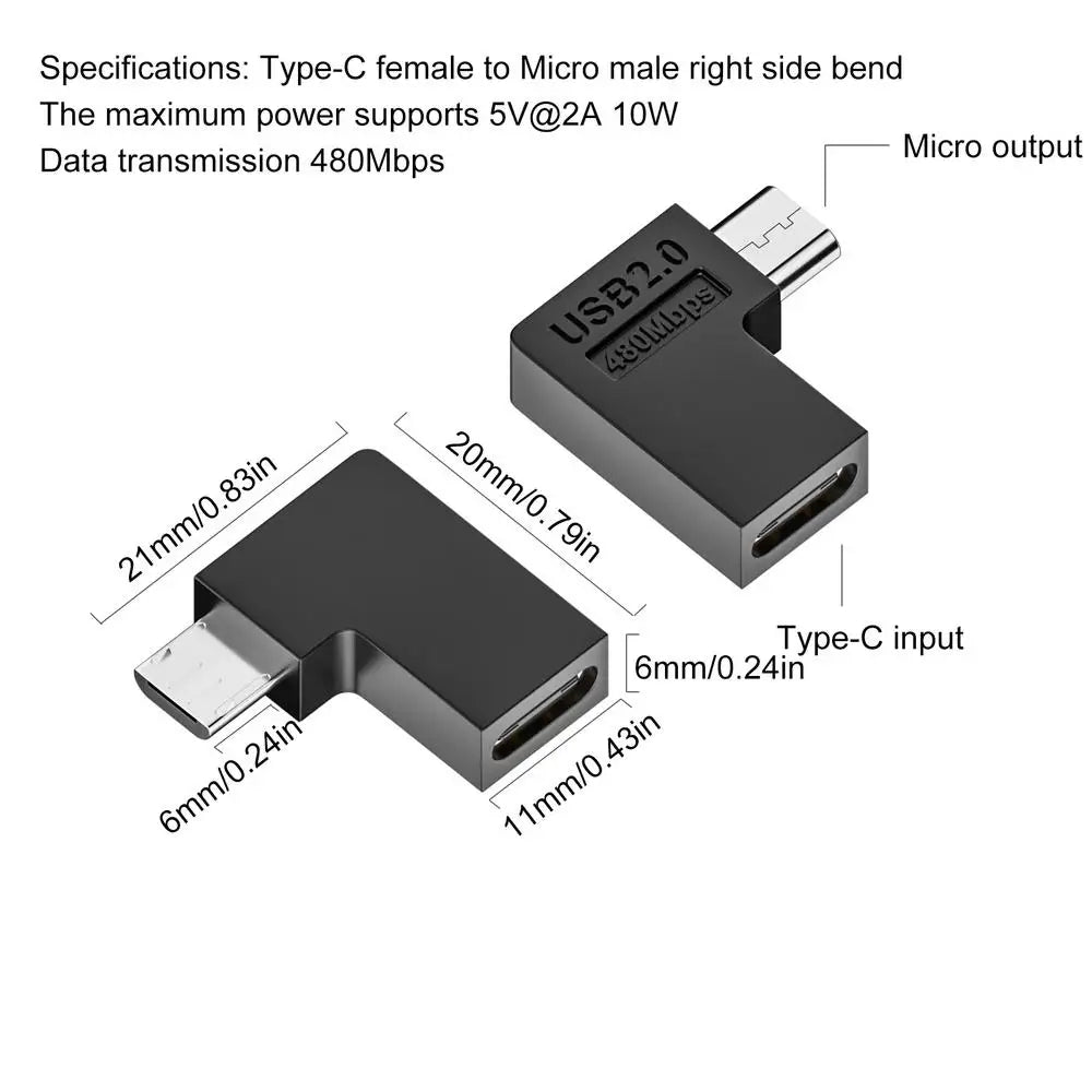 Type-C to Micro-USB Adapter | 480Mbps & 10W Fast Charging USB Adapter Babs 02