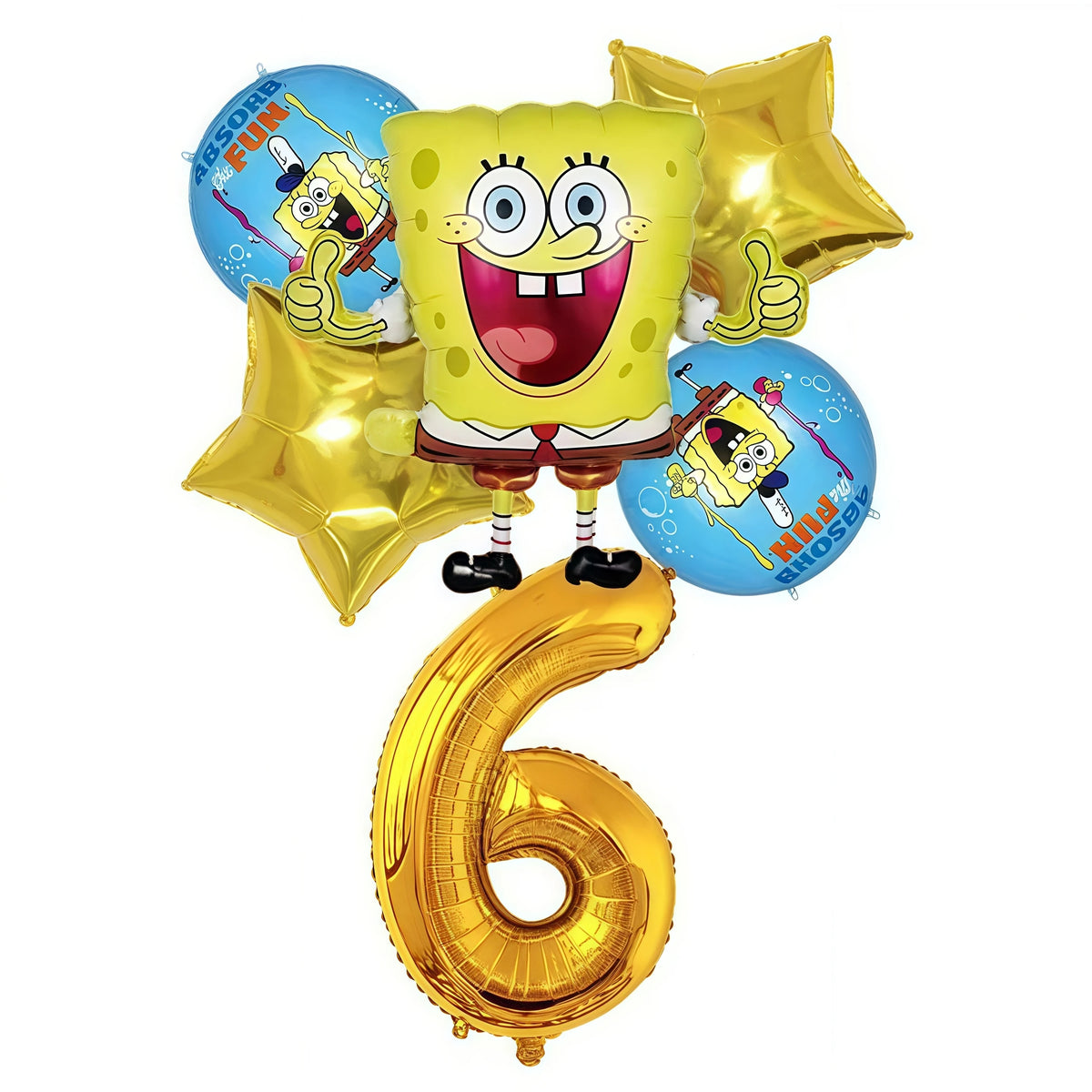 Cartoon Kids Birthday Party Decoration Set – Balloons, Backdrop & More Kids Party Decoration Set Babs 6pcs balloons-6
