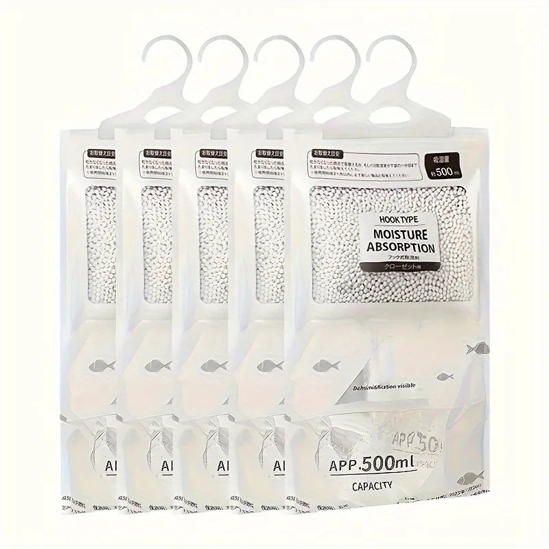5 Large Dehumidifier Bags – Moisture Absorbing & Mold Prevention Dehumidifier Bags Babs Ivory 5PCS