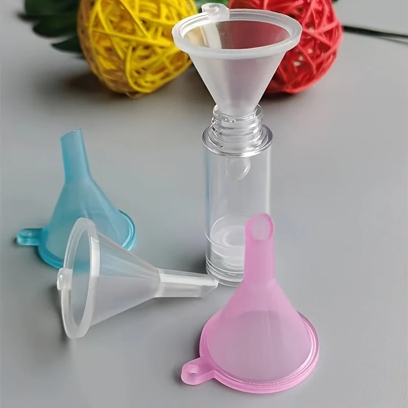 6pcs Mini Plastic Funnels – Perfume, Lotion & Lab Use Mini Portioning Funnels Babs