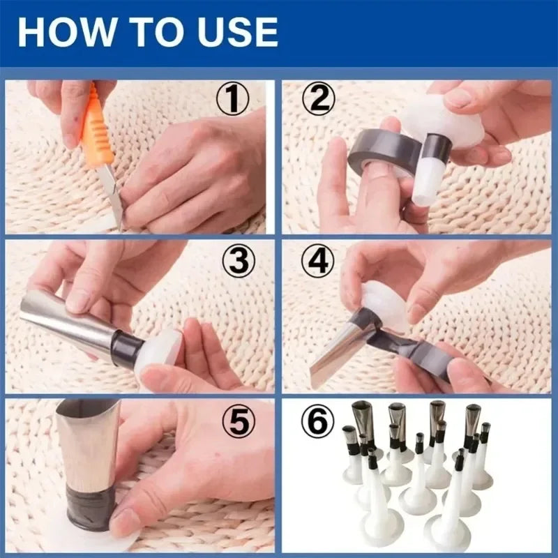14pc Stainless Steel Caulking Nozzle Set – Silicone Sealant Tool Caulking Nozzle Set Babs