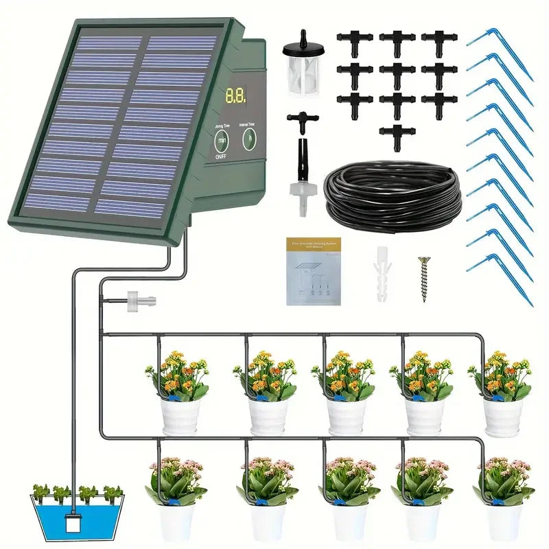 Solar Automatic Drip Irrigation System – DIY Garden Kit Drip Irrigation Kit Babs BSV-IC003