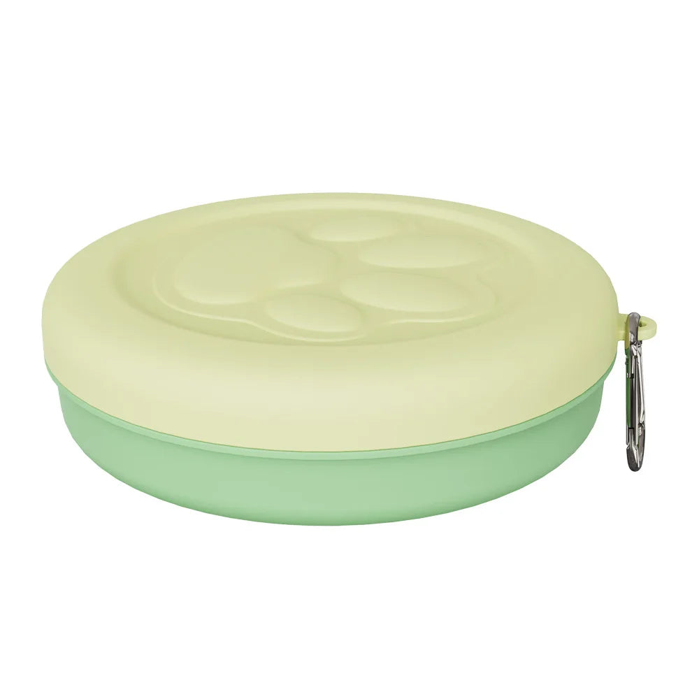 Portable 2-in-1 Pet Food Bowl & Storage Container Pet Travel Bowl Babs L-Green