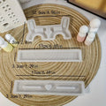 3-Piece DIY Striped Heart Bench Silicone Resin Mold Set Silicone Resin Mold Babs S 3pcs