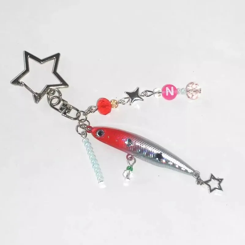 Lure Fish Keychain – Fishing Lover Backpack Charm & Gift Novelty Keychain Babs