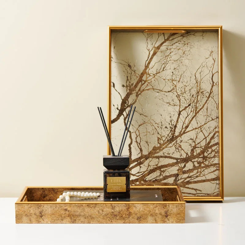 Luxury Transparent Rectangular Storage Tray – Modern Organizer Decorative Storage Tray Babs