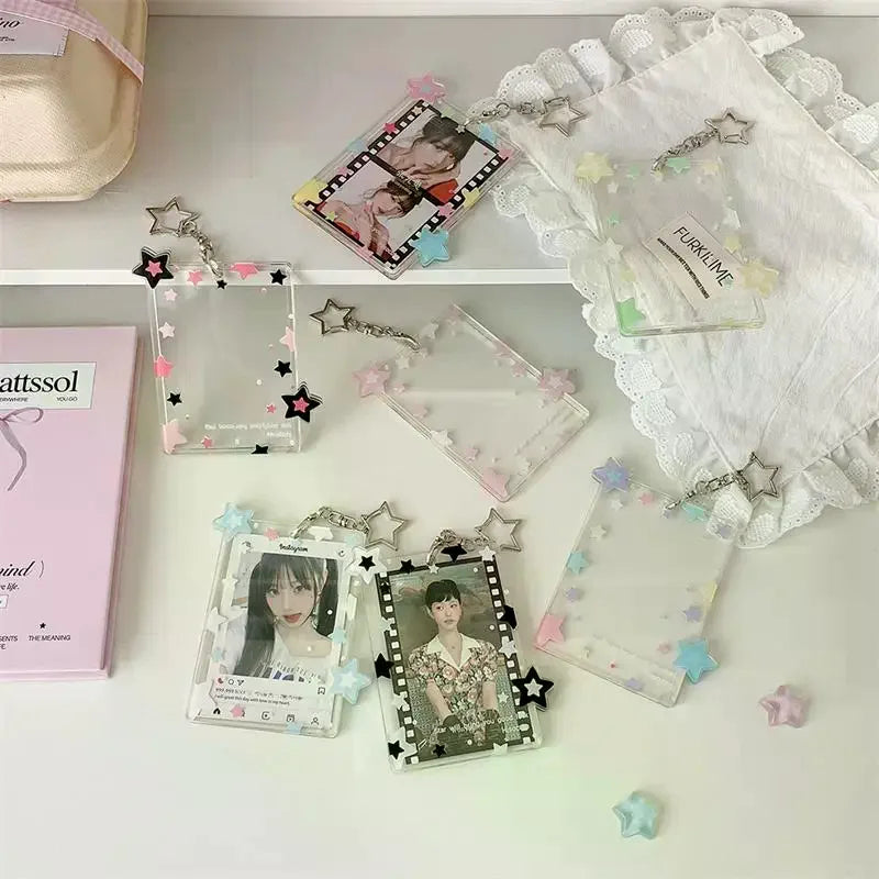 3" Colorful Star Photocard Holder Pendant | Card Organizer Photocard Holder Pendant Babs