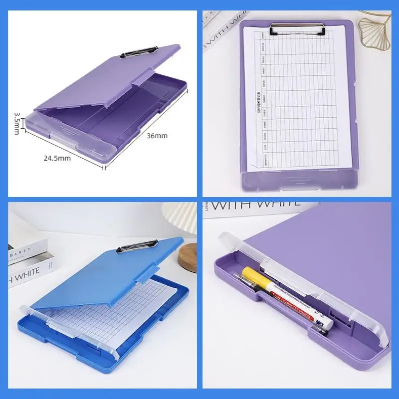 Storage Clipboard with Metal Clip & Pen Holder | A4 Organizer Storage Clipboard Babs