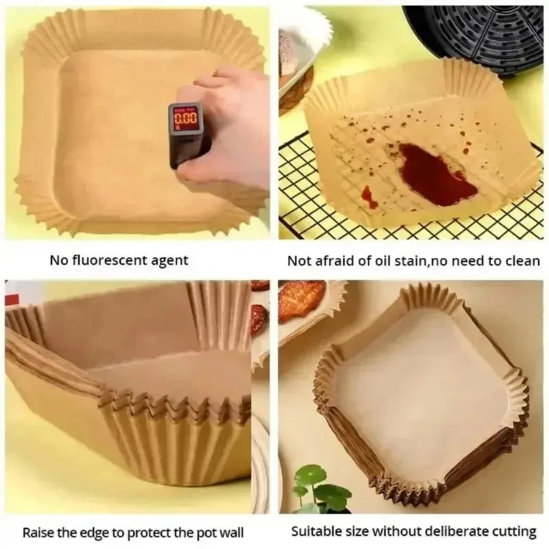 Disposable Air Fryer Parchment Liners – Square & Rectangular Air Fryer Liners Babs