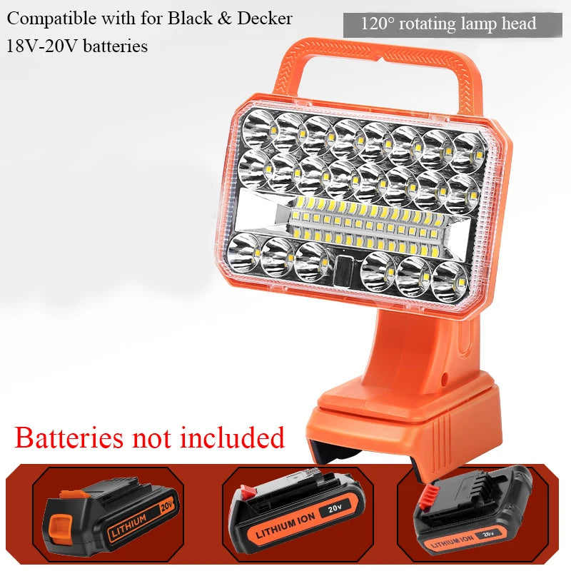 18/20V Cordless LED Floodlight for Makita Milwaukee Craftsman Cordless Work Light Babs