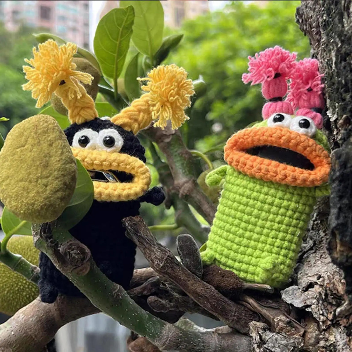 Handmade Crochet Sausage Mouth Key Cover – Cute Key Case Crochet Key Cover Babs