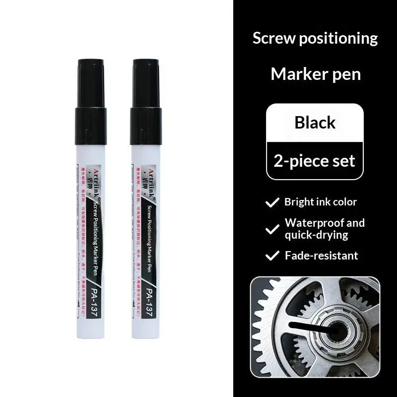 Permanent Waterproof Marker Pen – 1mm Fine Nib, Metal & Wood Permanent Marker Pen Babs Black China Mainland